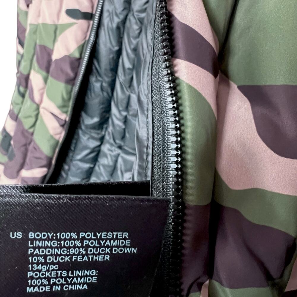 Men's Sandro Camo Lightweight Duck Down Puffer Jacket - Size L - $315 retail - Picture 3 of 6